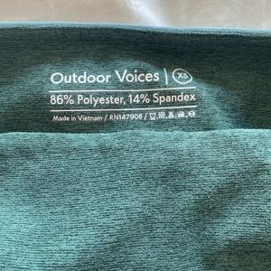Green Outdoor Voices XS Leggings